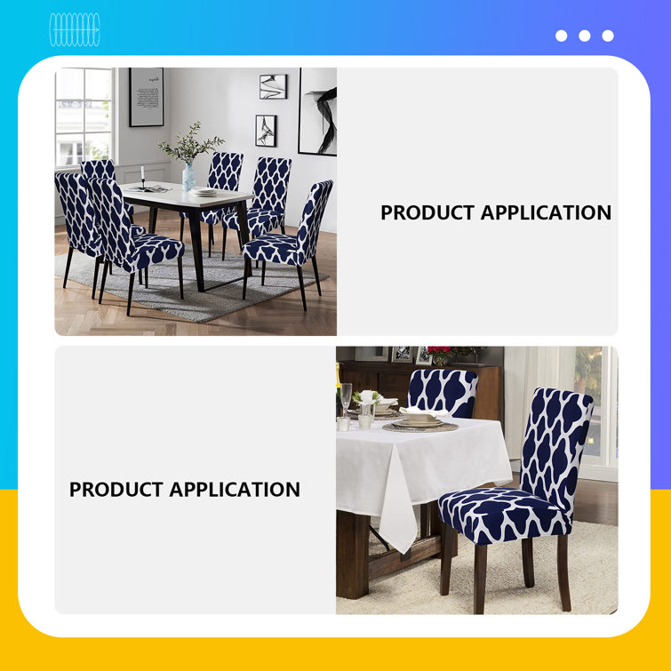 Dining table chair online covers set of 6